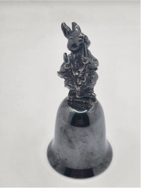 Beatrix Potter Mrs Rabbit NE New England Collectors Society Silver Plate Bell